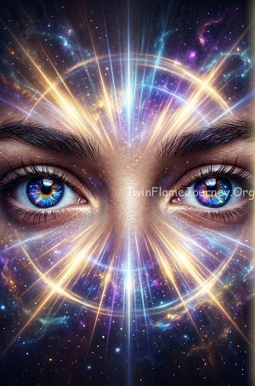 Window to the Soul' (Eyes) with energy rays emanating