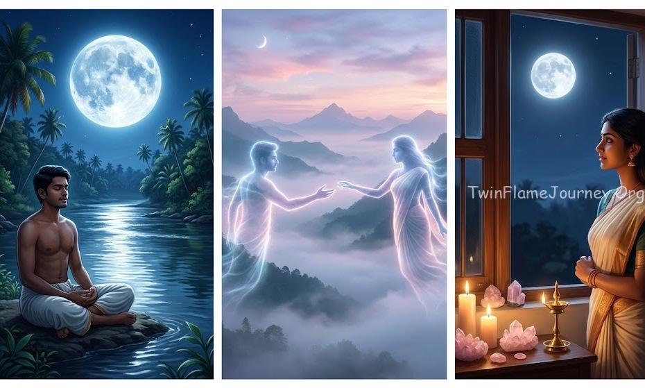 An abstract depiction of the soul-level bond that persists even during physical distance.