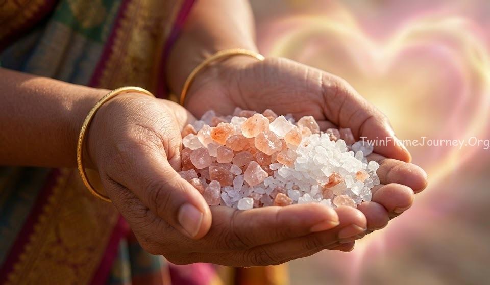 Spiritual salt used for balancing Twin Flame energy and aura cleansing