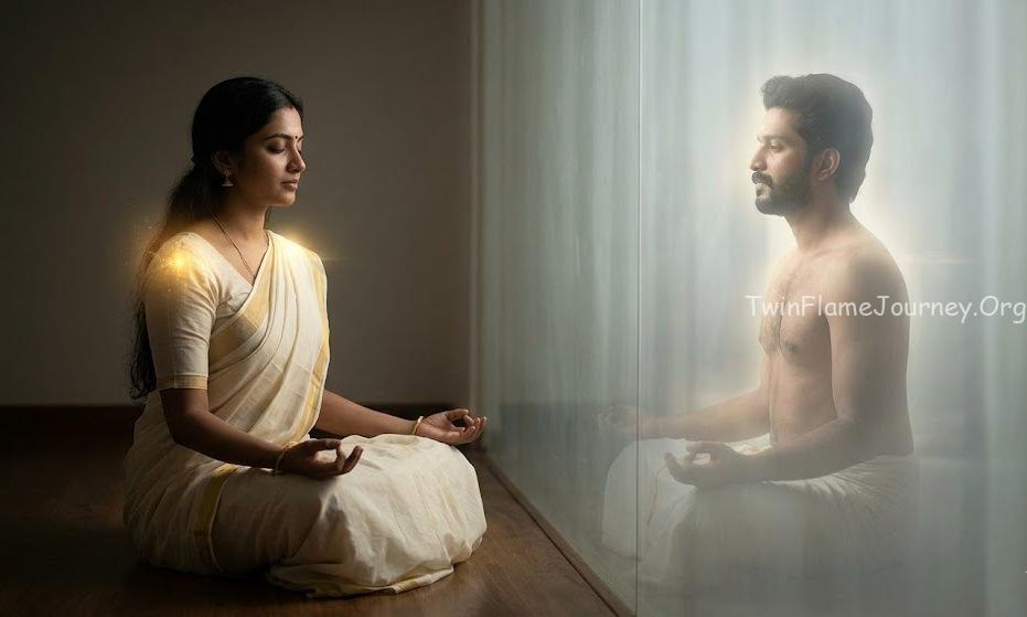 Divine Feminine and Masculine energetic connection in Kerala landscape.