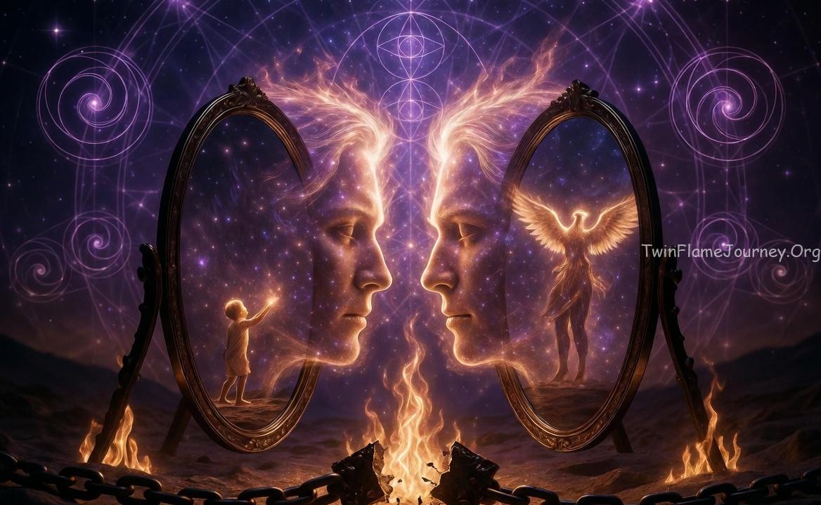 A figure running through a labyrinth shaped like the Oedipus myth