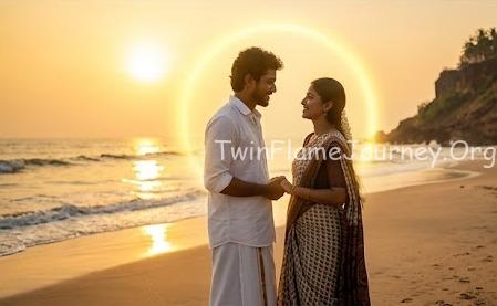 Spiritual reunion of twin flames after a period of separation.