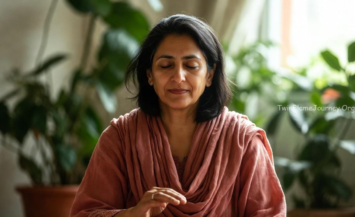 DF with a serene smile