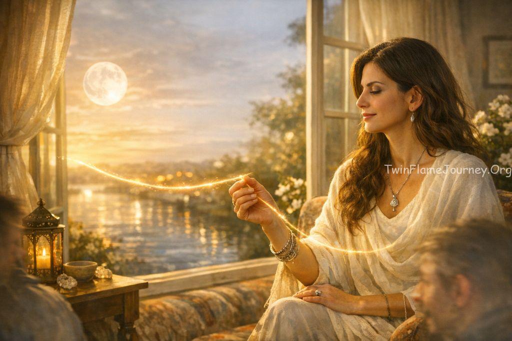 Divine Feminine sending energy to the Masculine.