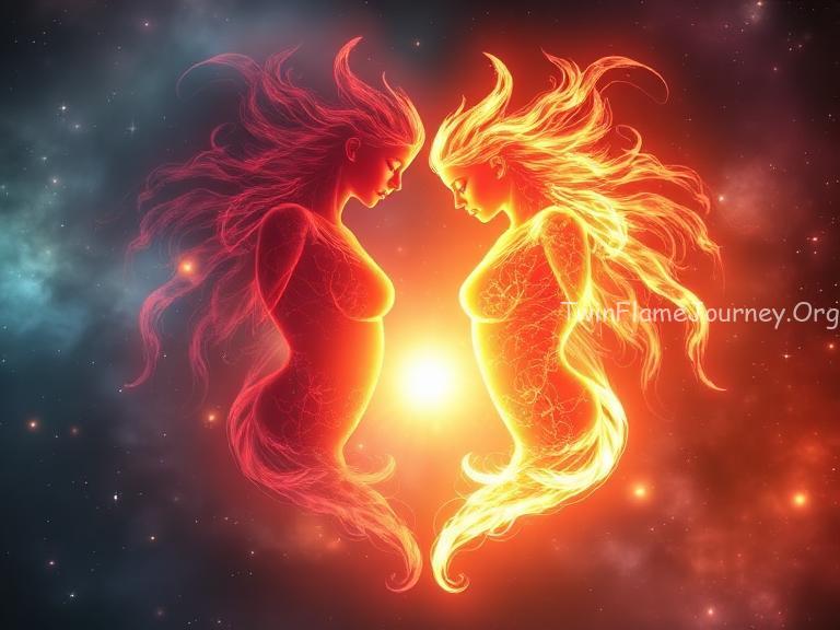 Spiritual mirror reflection of a Twin Flame connection featuring North Indian individuals.