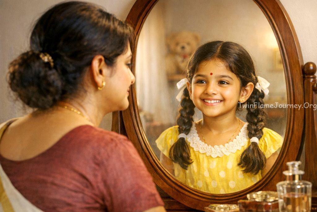 This image illustrates the connection between the current self and the inner child.