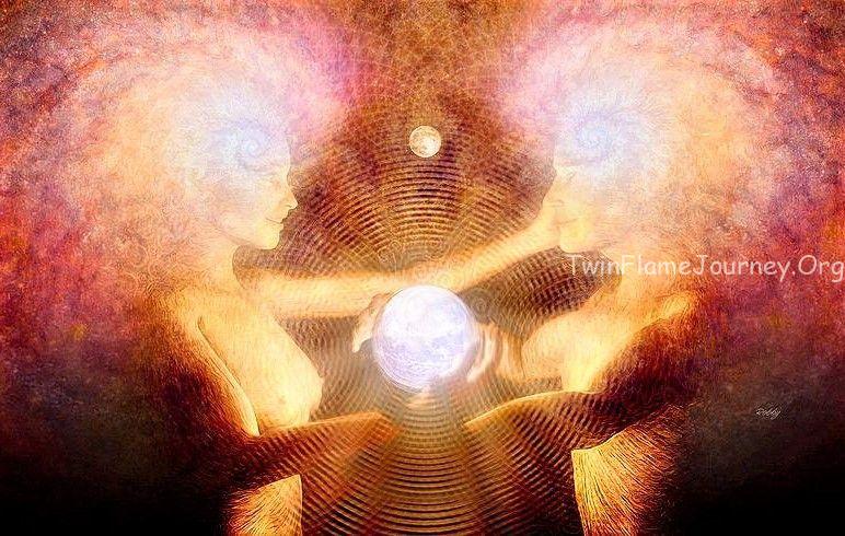 Karmic relationship emotional exchange between two souls in a traditional setting.