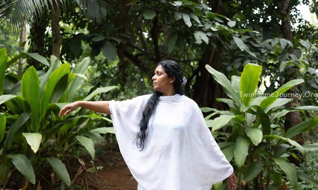 This represents the grounded nature of the Divine Feminine.