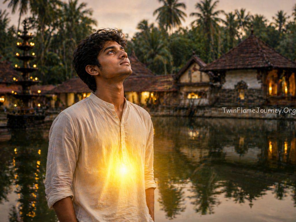 Visual representation of ego softening and divine strength entering the soul.