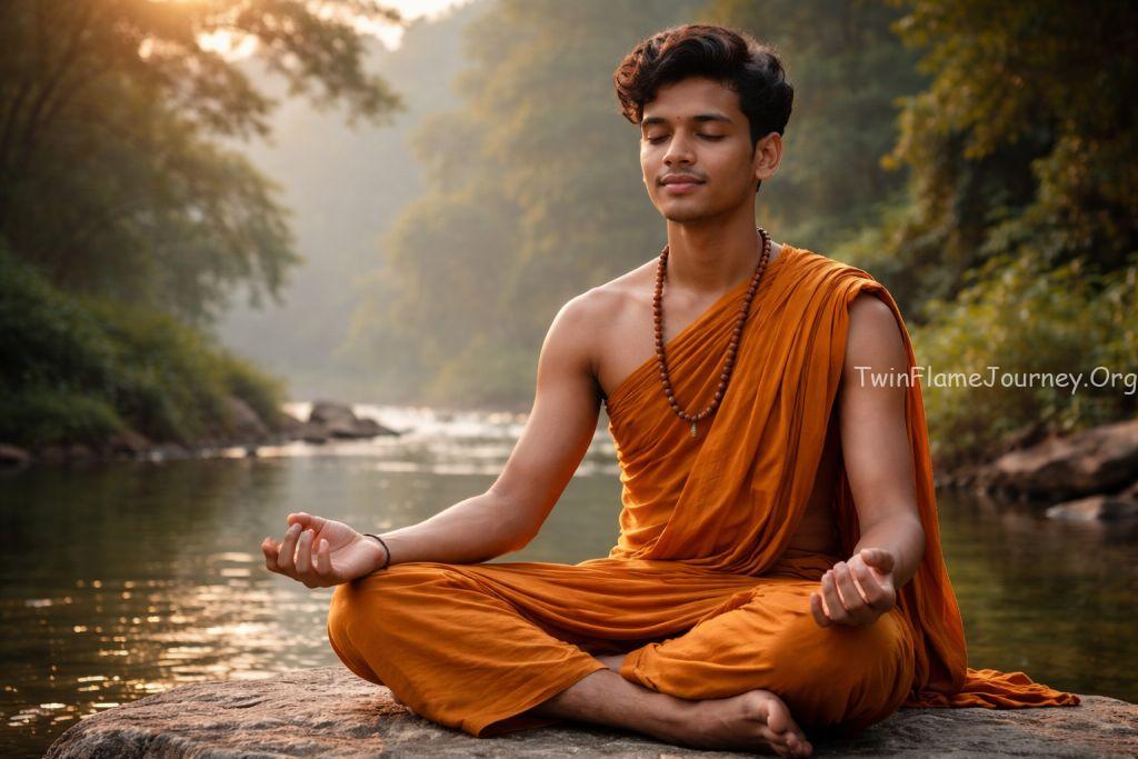 DM meditating during twin flame purging process.