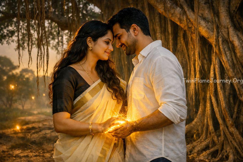 The ultimate spiritual union of two souls, represented through light and nature in Kerala