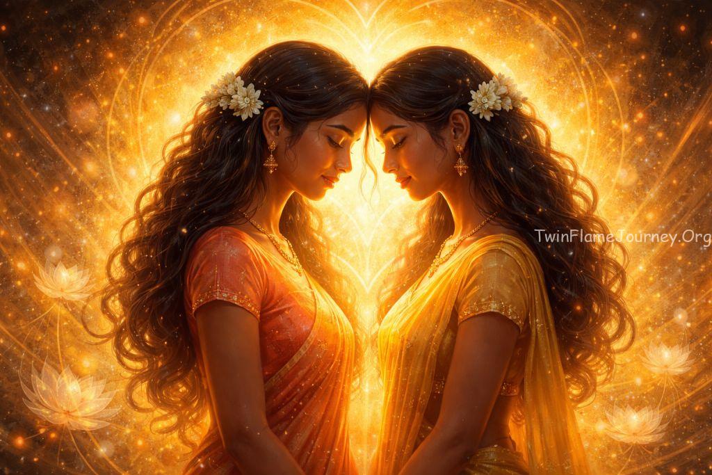 Spiritual representation of karmic bond between two souls 2