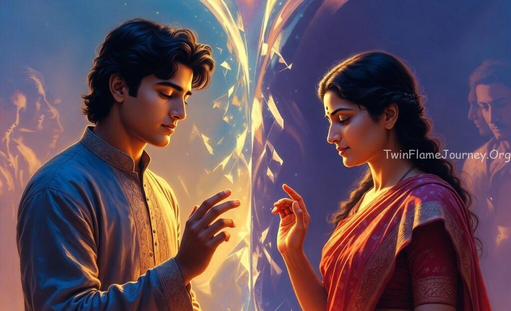 A spiritual artistic representation of the mirror effect.