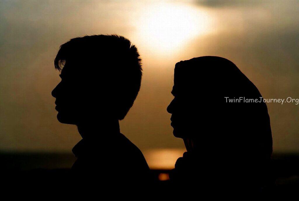 Spiritual connection between two souls representing North Indian cultural aesthetics.