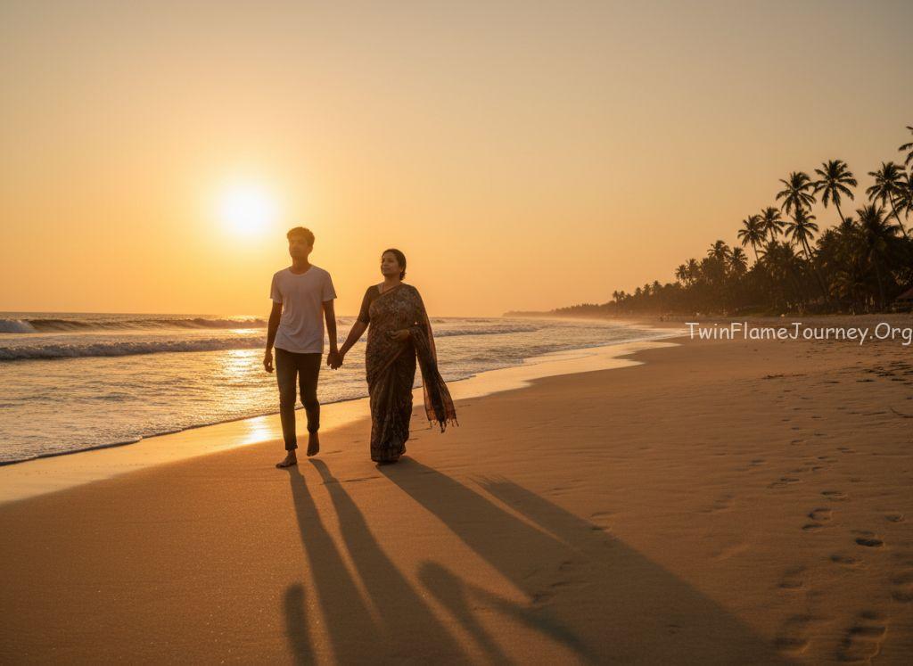 Twin Flames walking their final earthly path together in peace.