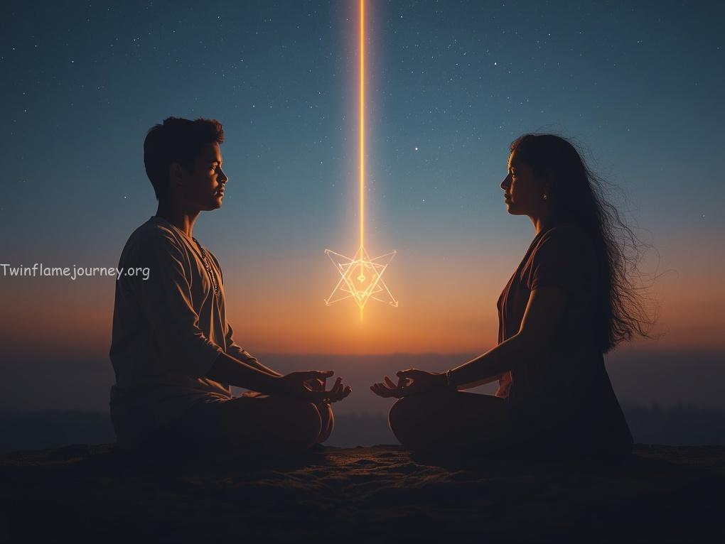 Hindu twin flame couple from Bangkok undergoing spiritual energy healing during separation