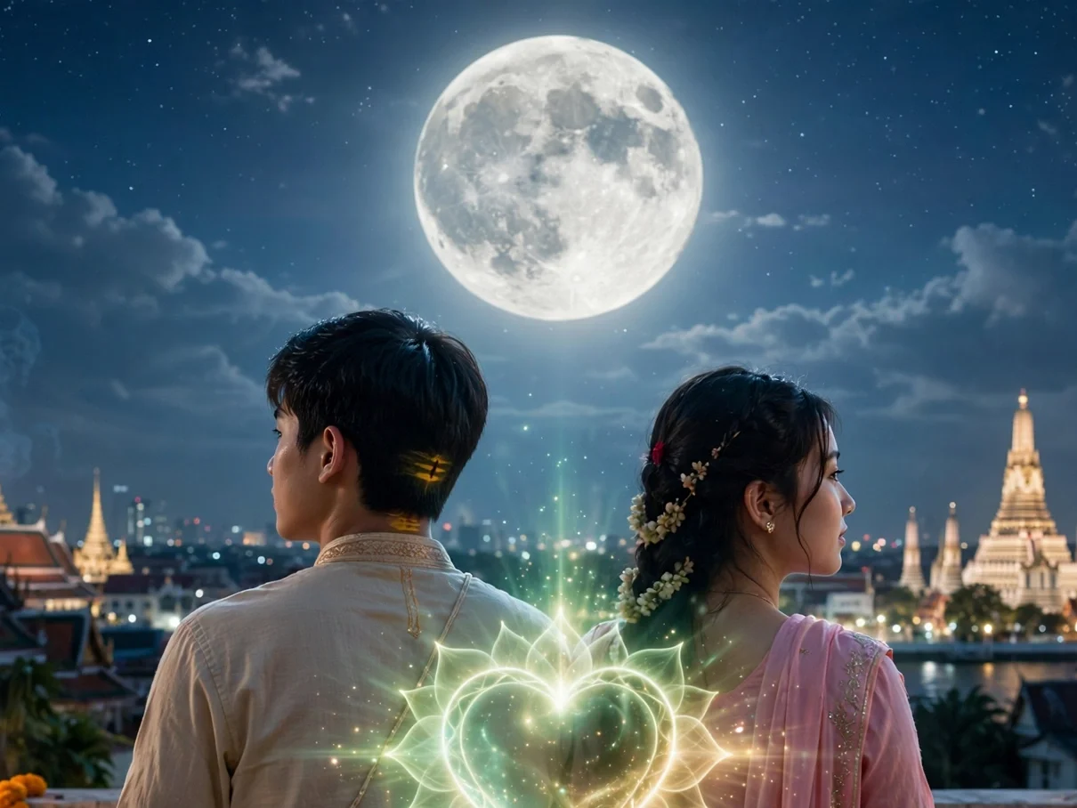 Full Moon Twin Flame Connection - Divine Masculine and Divine Feminine Heart Chakra Union in Bangkok Thailand